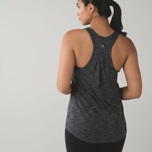 Lululemon Salute The Sun Gray Racerback Tank 6 EUC